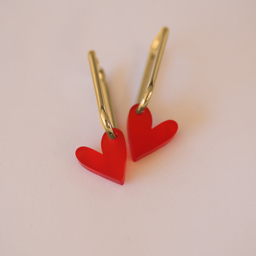 Acryl Ohrhänger Herz