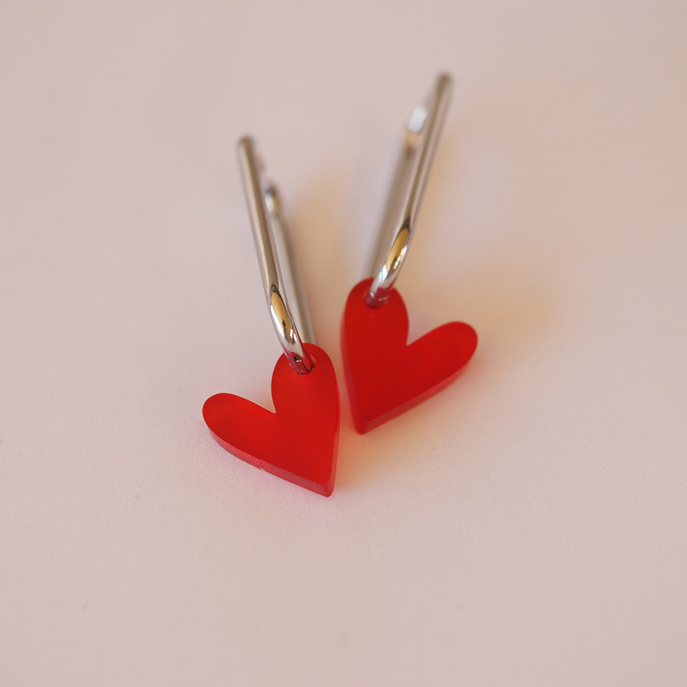 Acryl Ohrhänger Herz