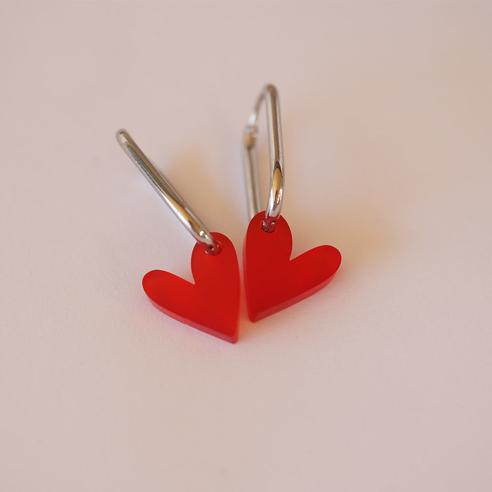 Acryl Ohrhänger Herz