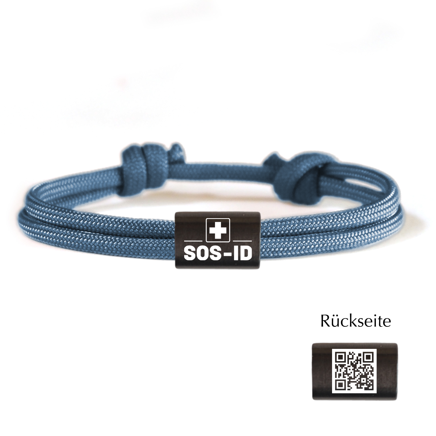 SOS-ID Notfall Segeltauarmband EXCLUSIVE