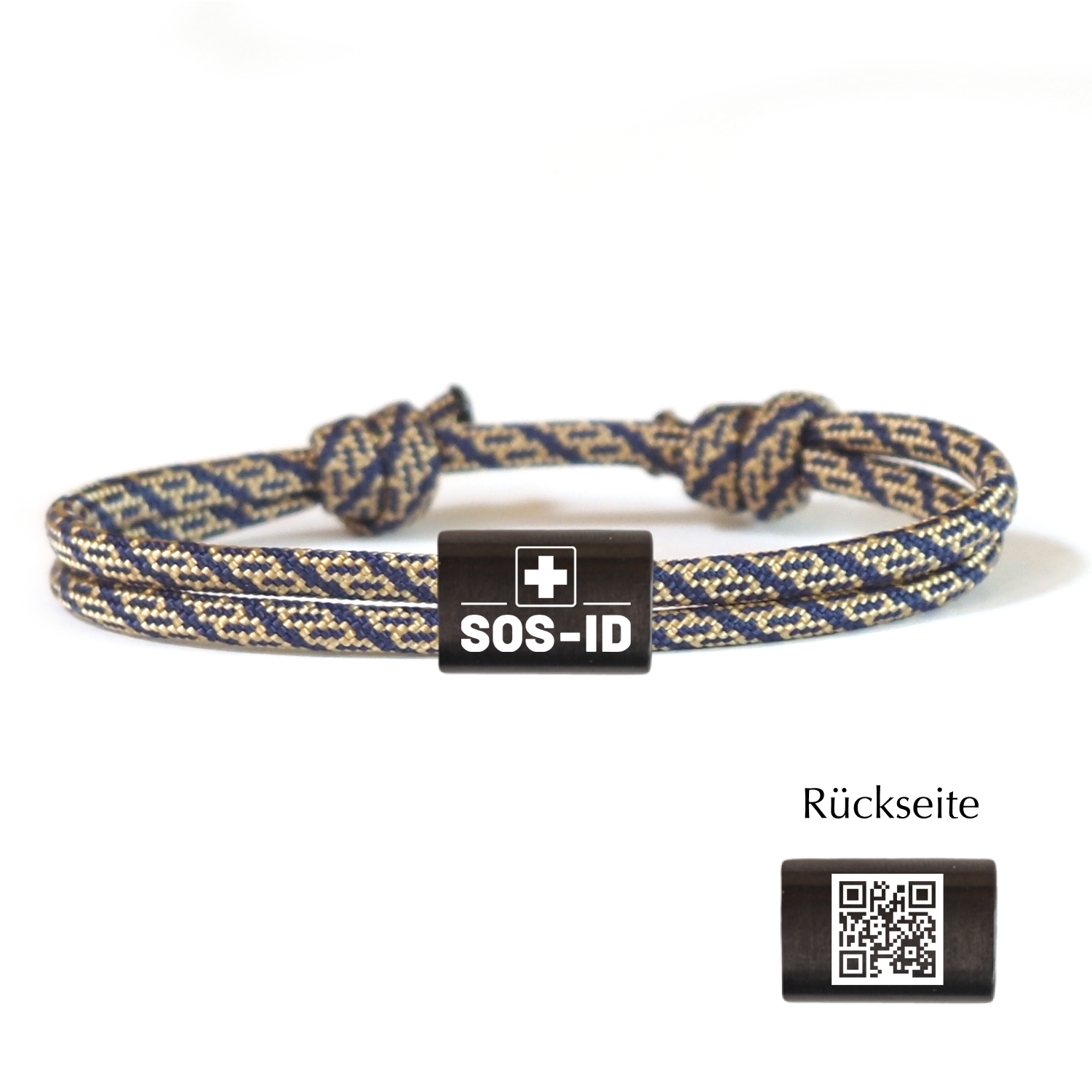 SOS-ID Notfall Segeltauarmband EXCLUSIVE