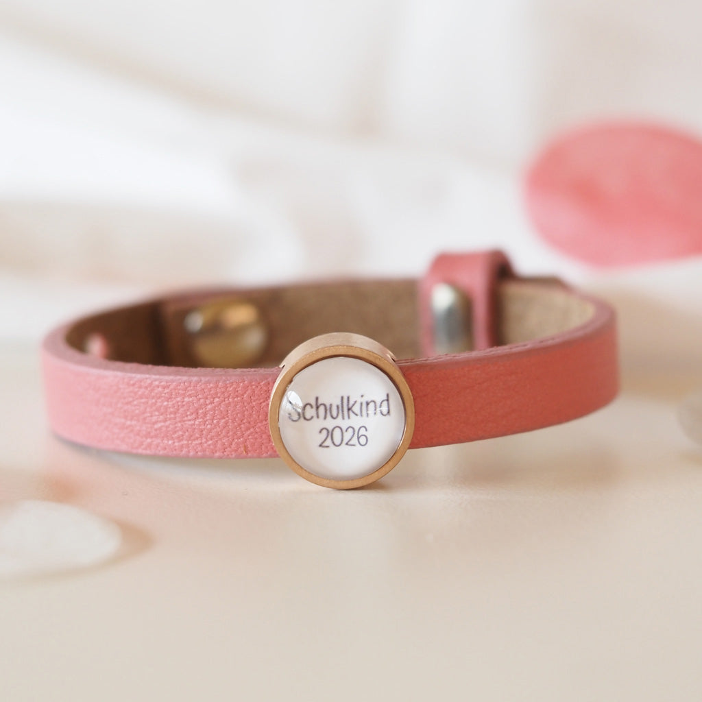 Personalisiertes Lederarmband zur Einschulung – Einzigartiges Geschenk für Schulkinder von myGreta