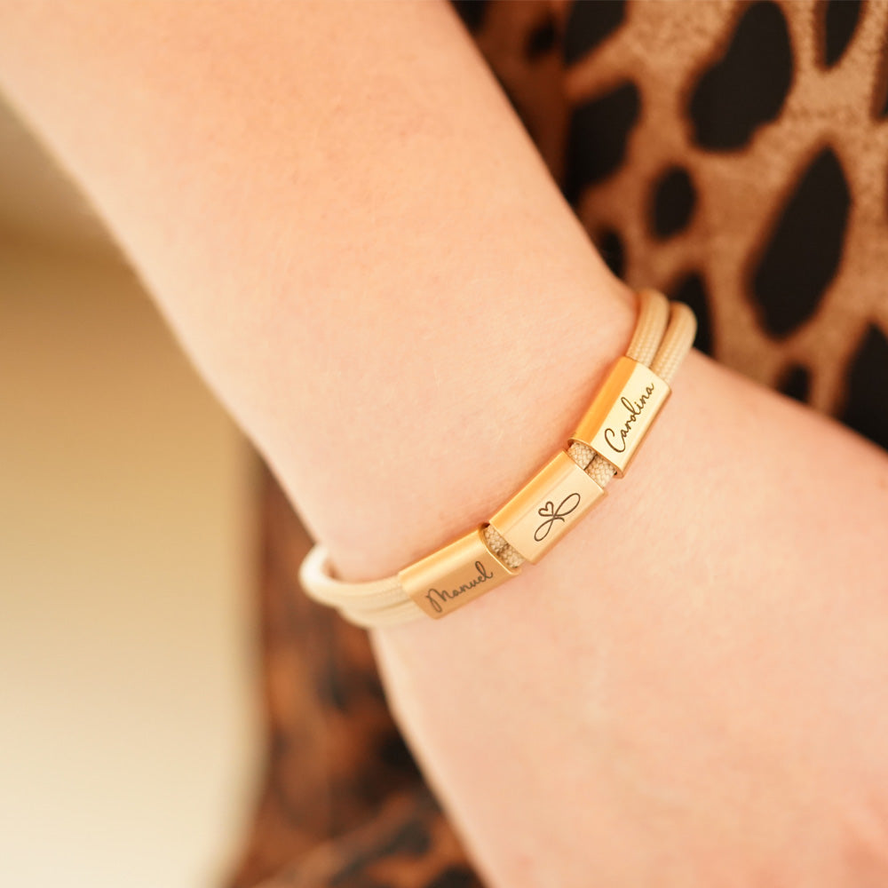 Segeltauarmband mit persönlicher Gravur