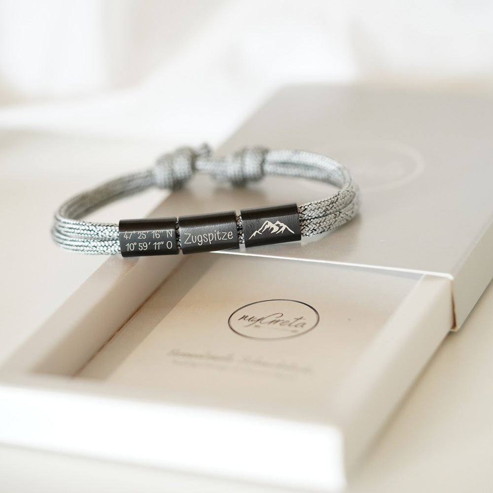 Segeltauarmband mit persönlicher Gravur