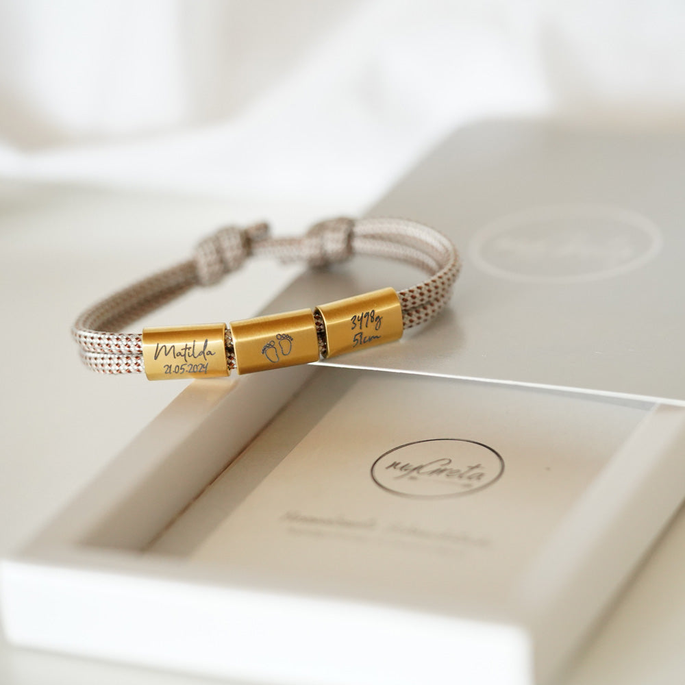 Segeltauarmband mit persönlicher Gravur