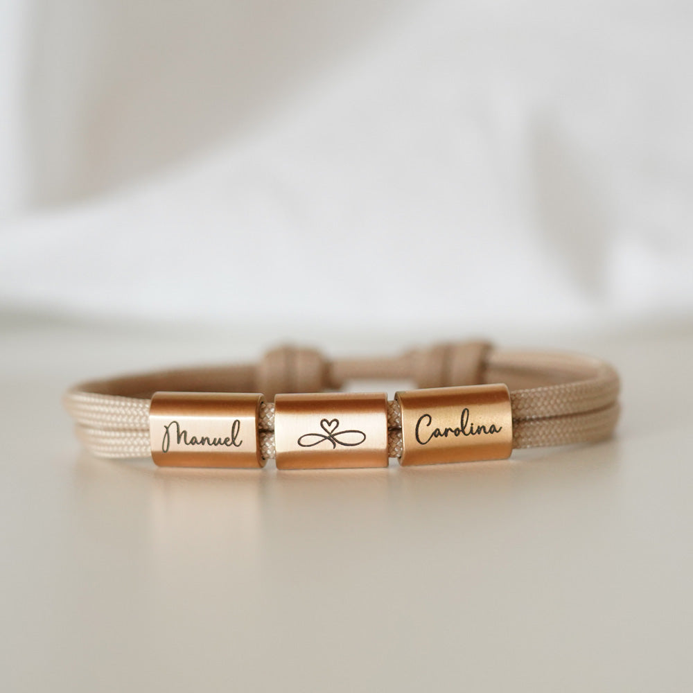 Segeltauarmband mit persönlicher Gravur