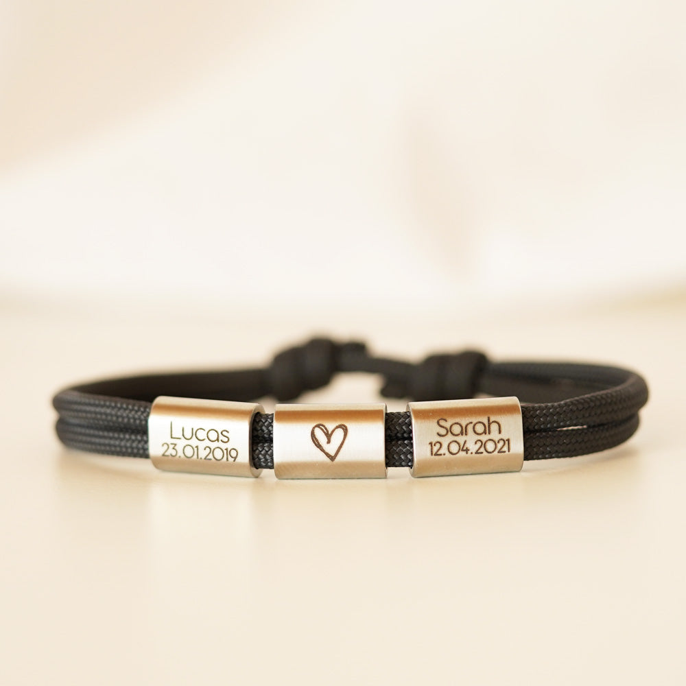 Segeltauarmband mit persönlicher Gravur