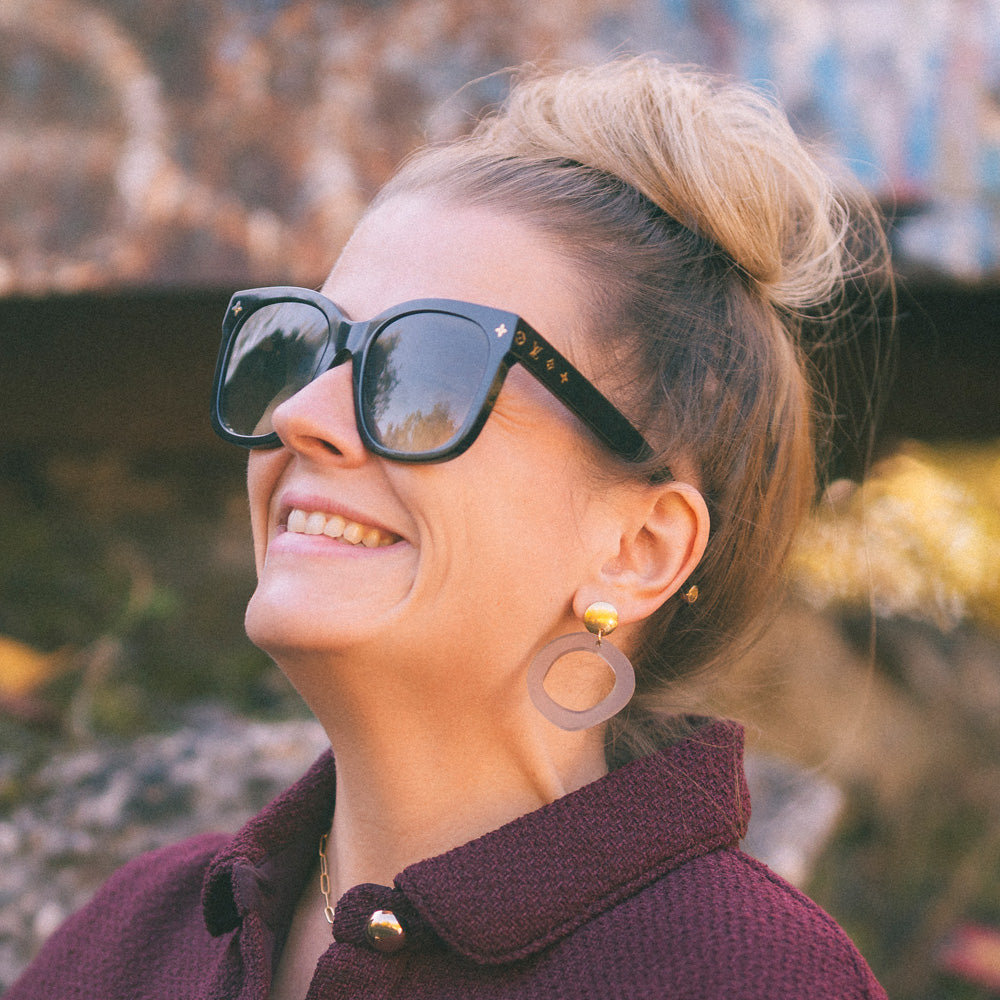 myGreta Ohrring All Beige Circle