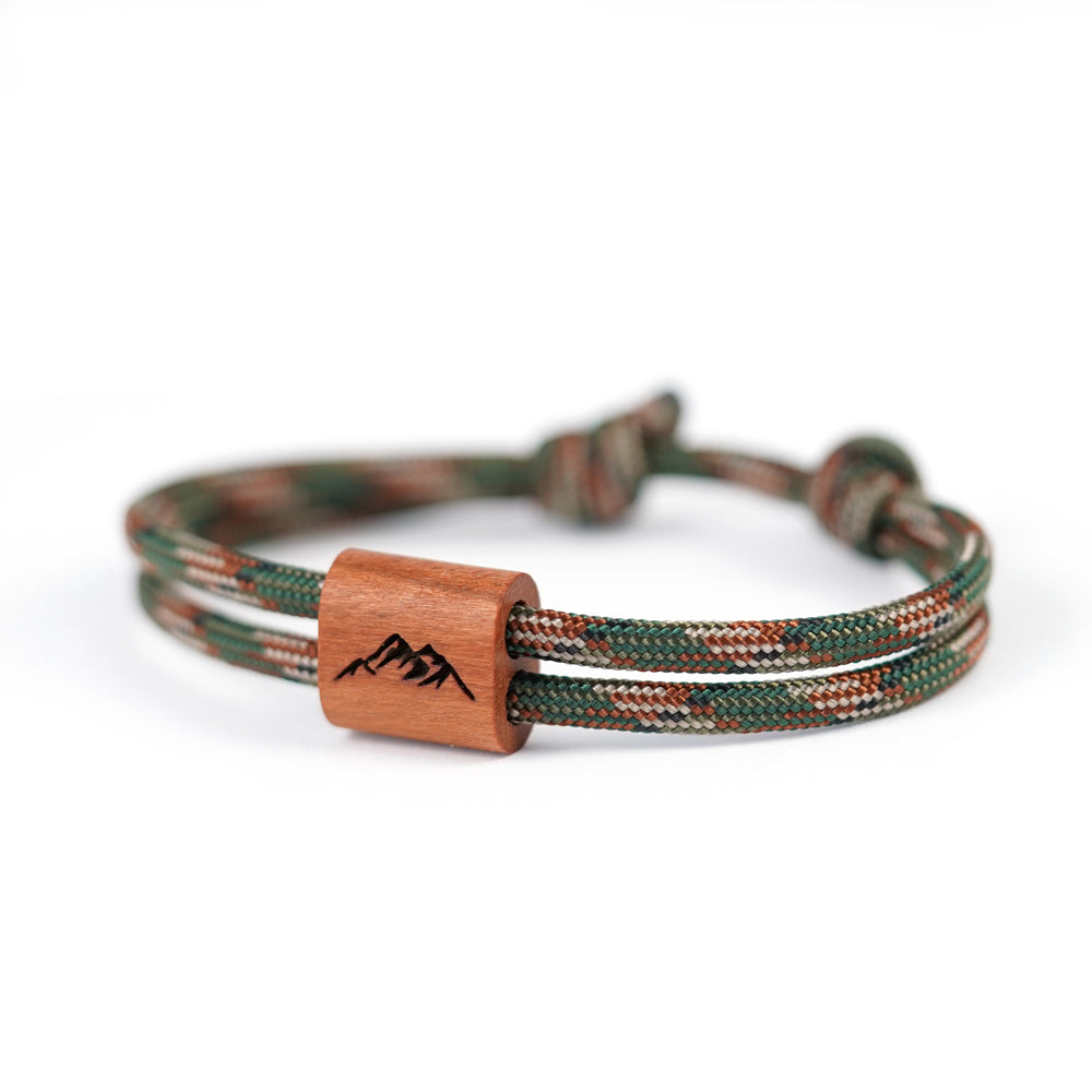 myjori Segeltau Holz Armband Wunschsymbol Berge