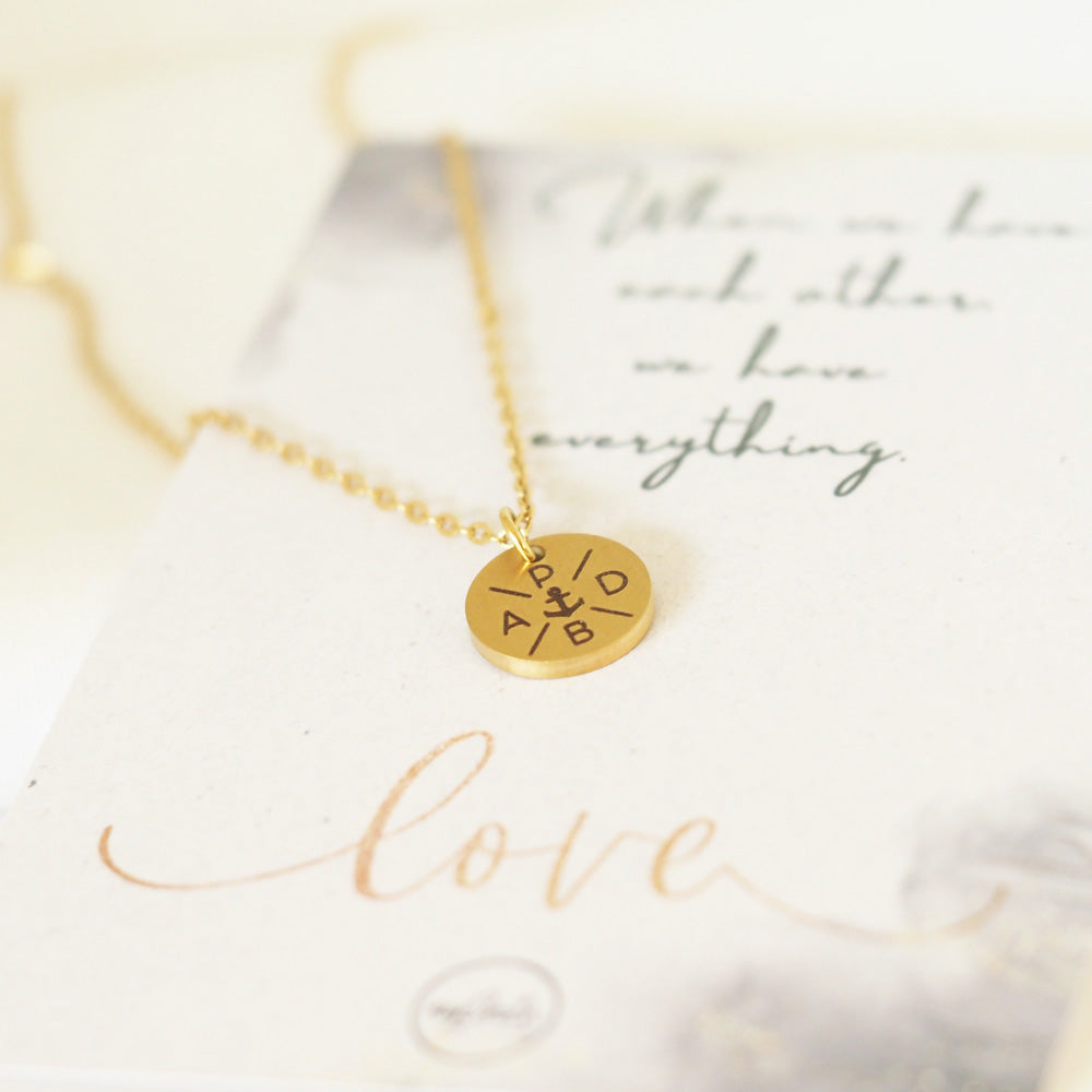 myGreta Edelstahl Halskette mit Initialen-Gravur – personalisierbar und wasserfest