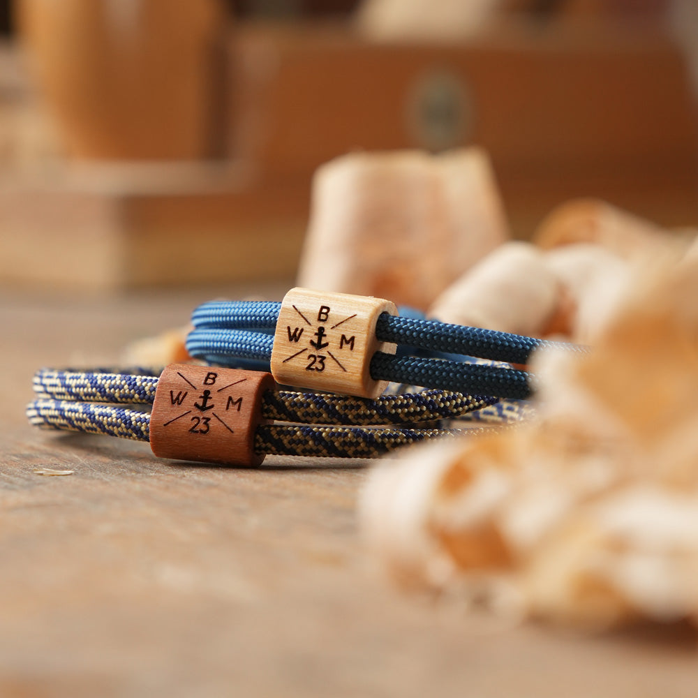myjori Segeltau Armband mit Initialen Wunschgravur