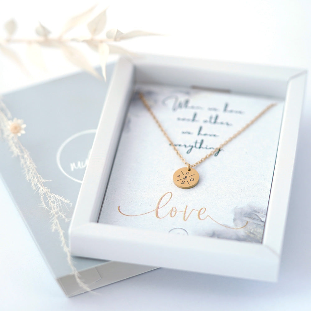 myGreta Edelstahl Halskette mit Initialen-Gravur – personalisierbar und wasserfest