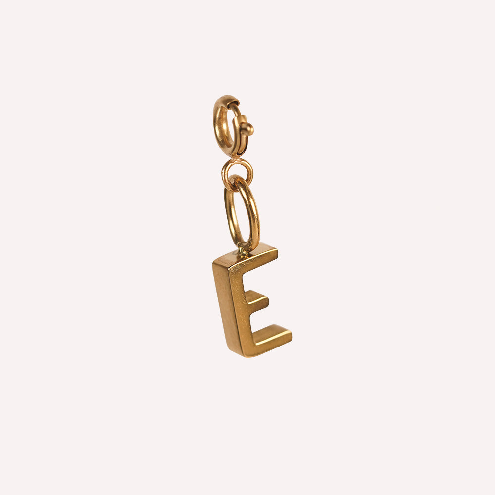 Edelstahl Anhänger Buchstabe gold & silber für Armkettchen