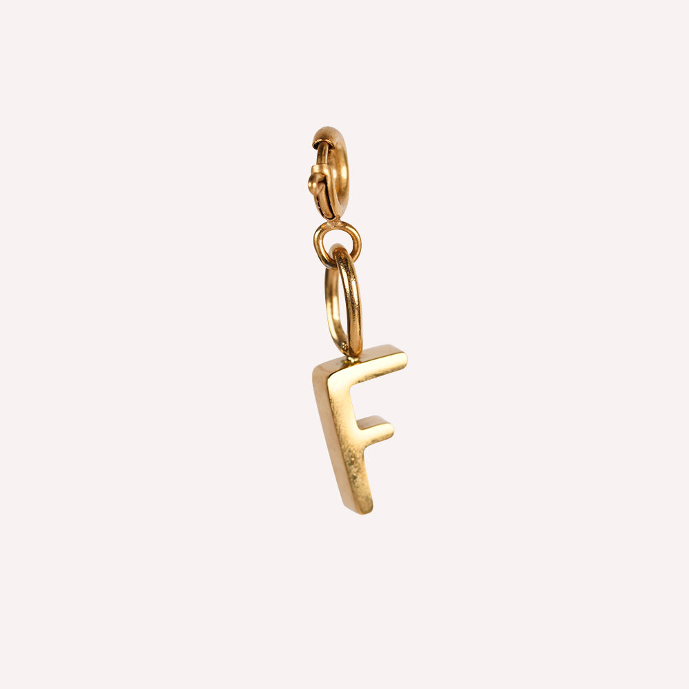 Edelstahl Anhänger Buchstabe gold & silber für Armkettchen
