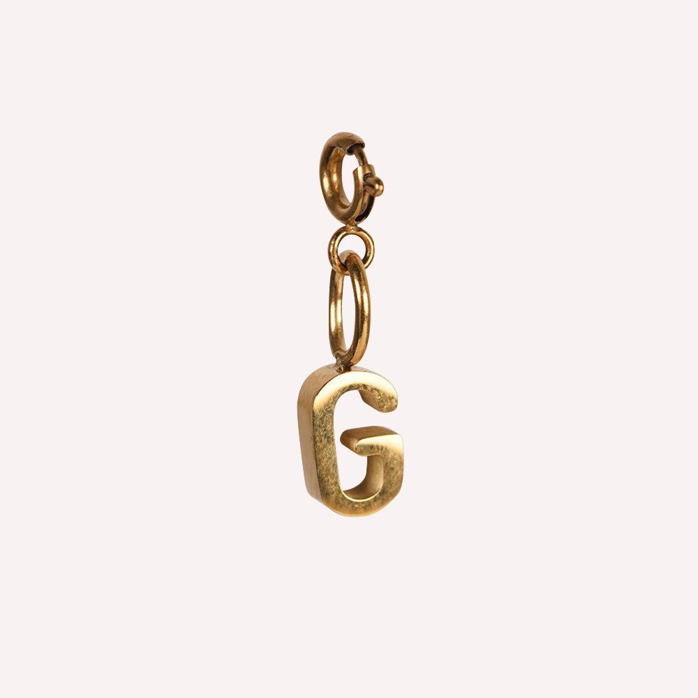 Edelstahl Anhänger Buchstabe gold & silber für Armkettchen