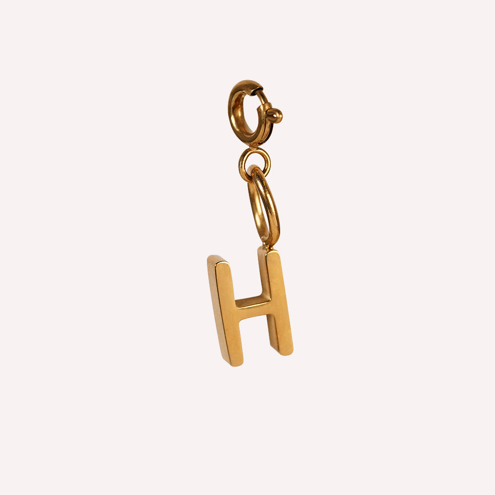 Edelstahl Anhänger Buchstabe gold & silber für Armkettchen
