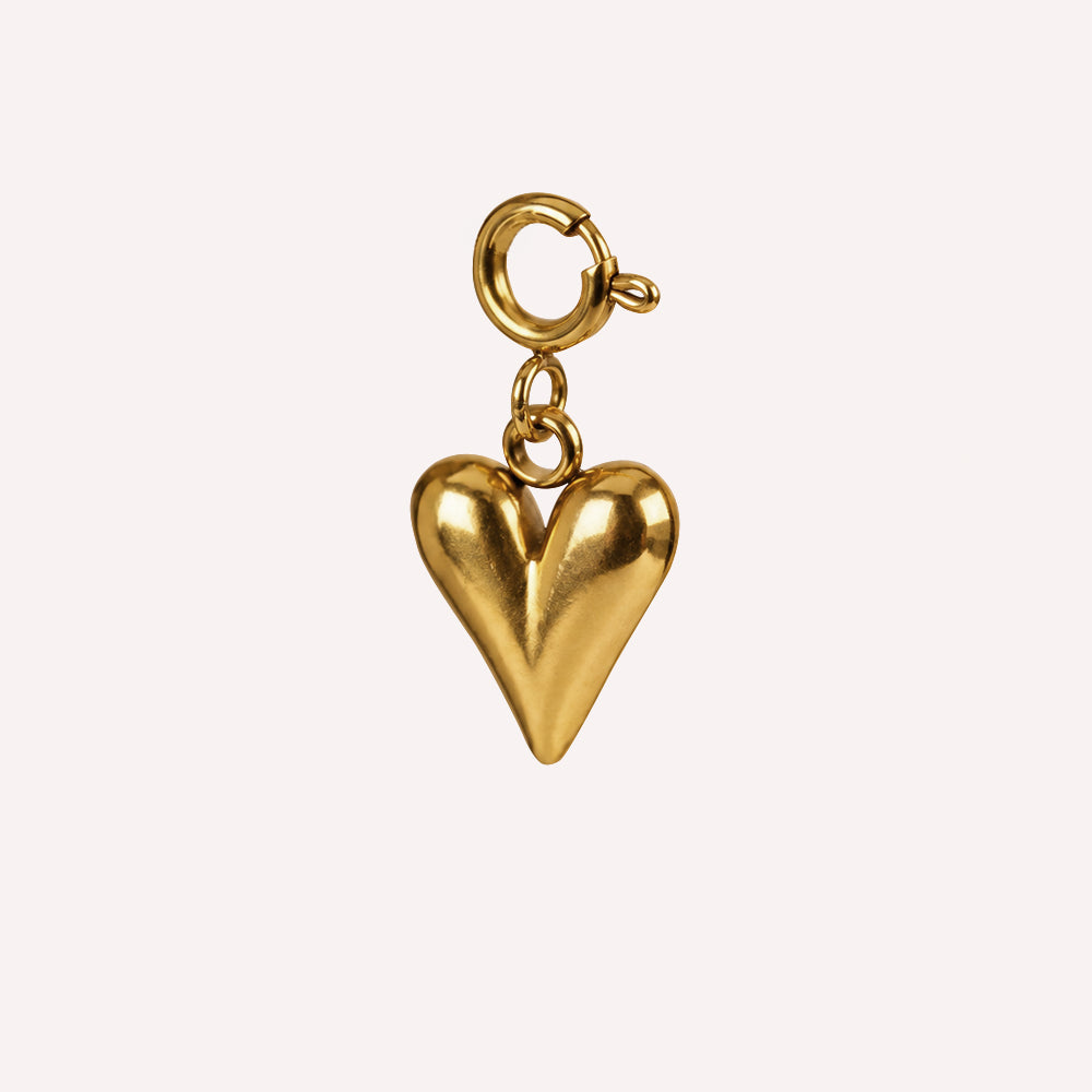 Edelstahl Anhänger für Armkettchen Herz gold & silber