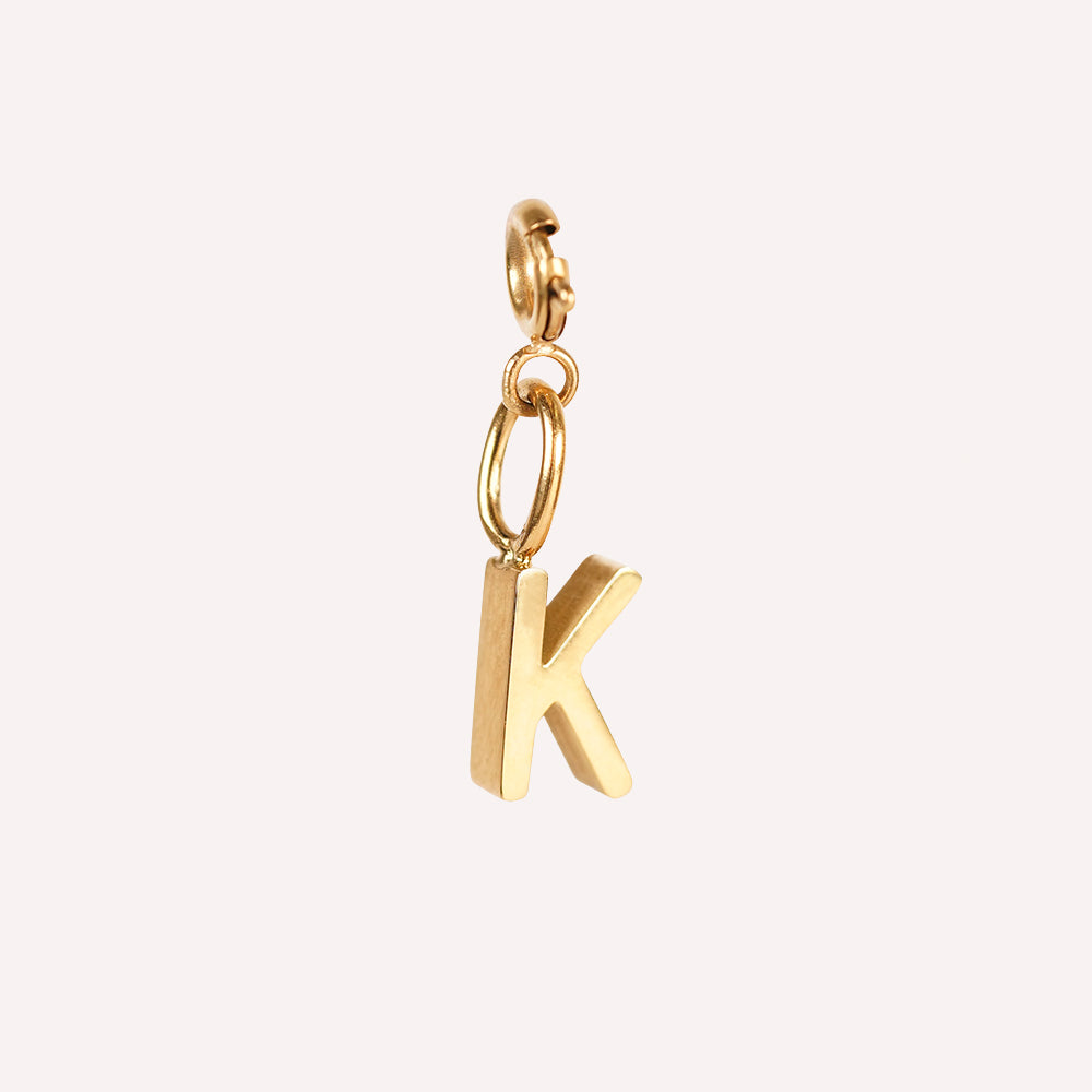Edelstahl Anhänger Buchstabe gold & silber für Armkettchen
