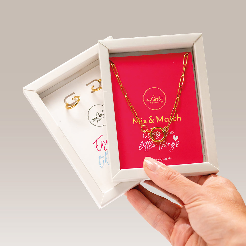 Edelstahl Gliederkette gold & silber für Charms Mix & Match - myGreta Basic Paperclip