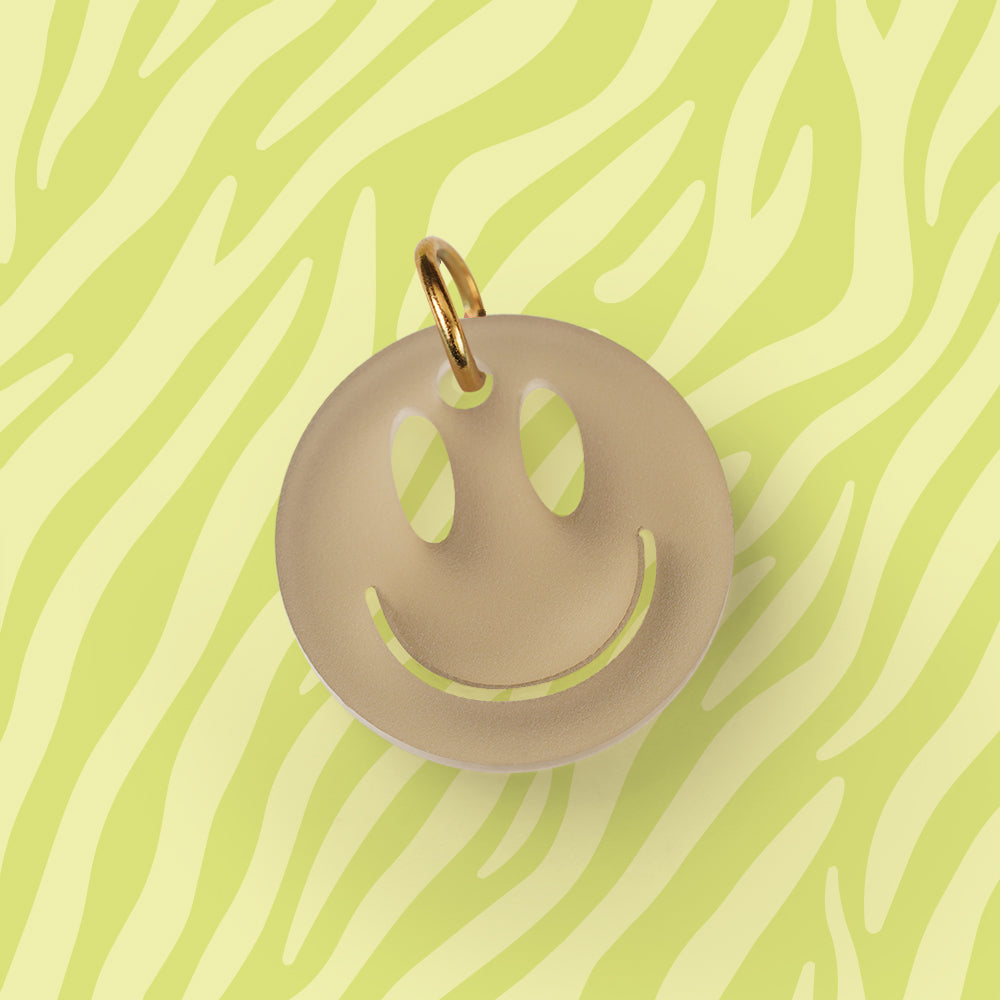 Smiley Anhänger für Kette Uni verschiedene Farben aus Acryl Mix & Match - myGreta Charms