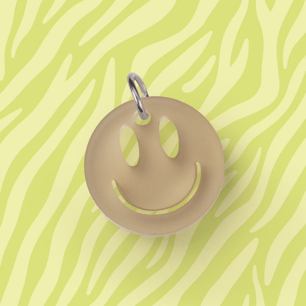 Smiley Anhänger für Kette Uni verschiedene Farben aus Acryl Mix & Match - myGreta Charms