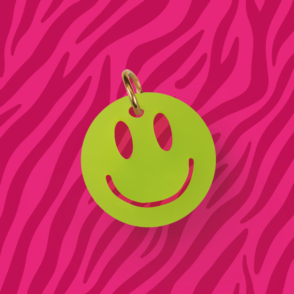 Smiley Anhänger für Kette Uni verschiedene Farben aus Acryl Mix & Match - myGreta Charms