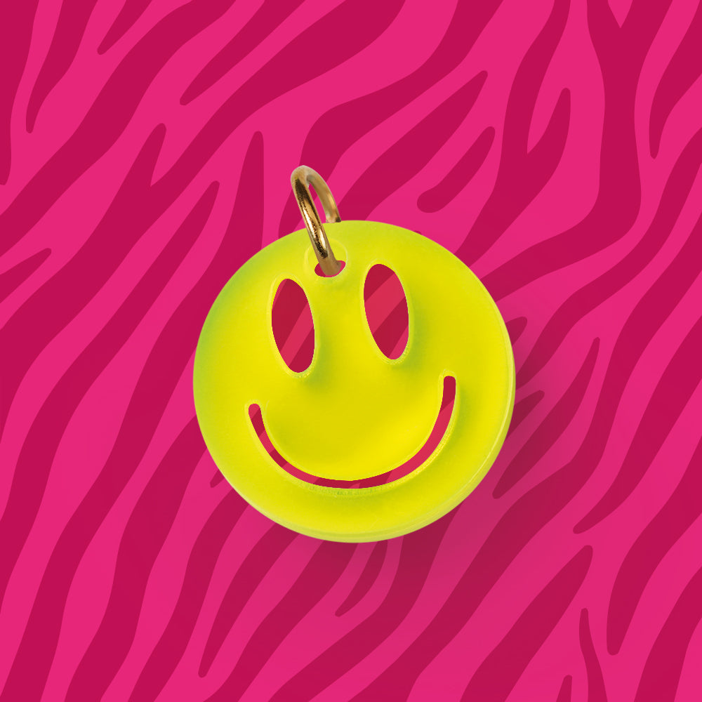 Smiley Anhänger für Kette Neon verschiedene Farben aus Acryl Mix & Match - myGreta Charms