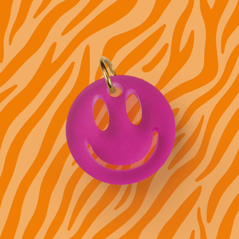 Smiley Anhänger für Kette Uni verschiedene Farben aus Acryl Mix & Match - myGreta Charms