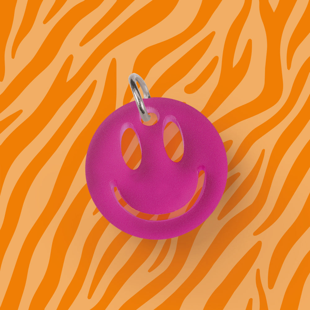 Smiley Anhänger für Kette Uni verschiedene Farben aus Acryl Mix & Match - myGreta Charms