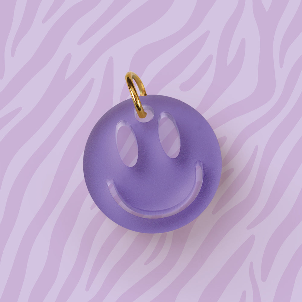 Smiley Anhänger für Kette Uni verschiedene Farben aus Acryl Mix & Match - myGreta Charms
