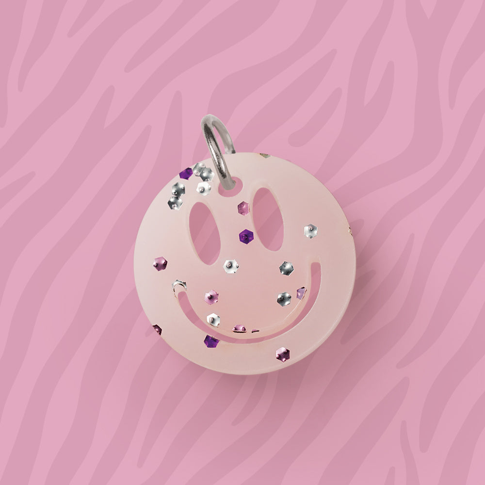 Smiley Anhänger für Kette verschiedene Muster aus Acryl Mix & Match - myGreta Charms