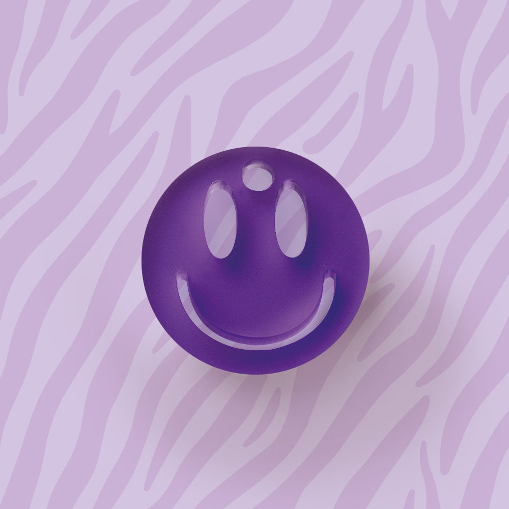 Smiley Anhänger für Ohrring Uni verschiedene Farben aus Acryl Mix & Match - myGreta Charms