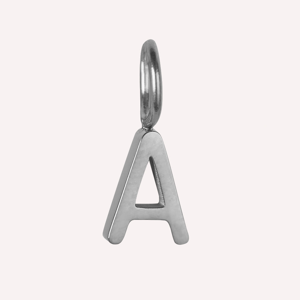 Edelstahl Anhänger Buchstabe gold & silber