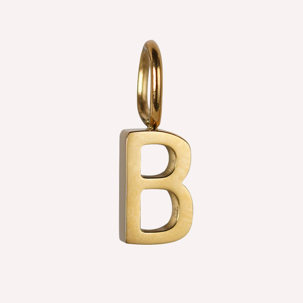 Edelstahl Anhänger Buchstabe gold & silber