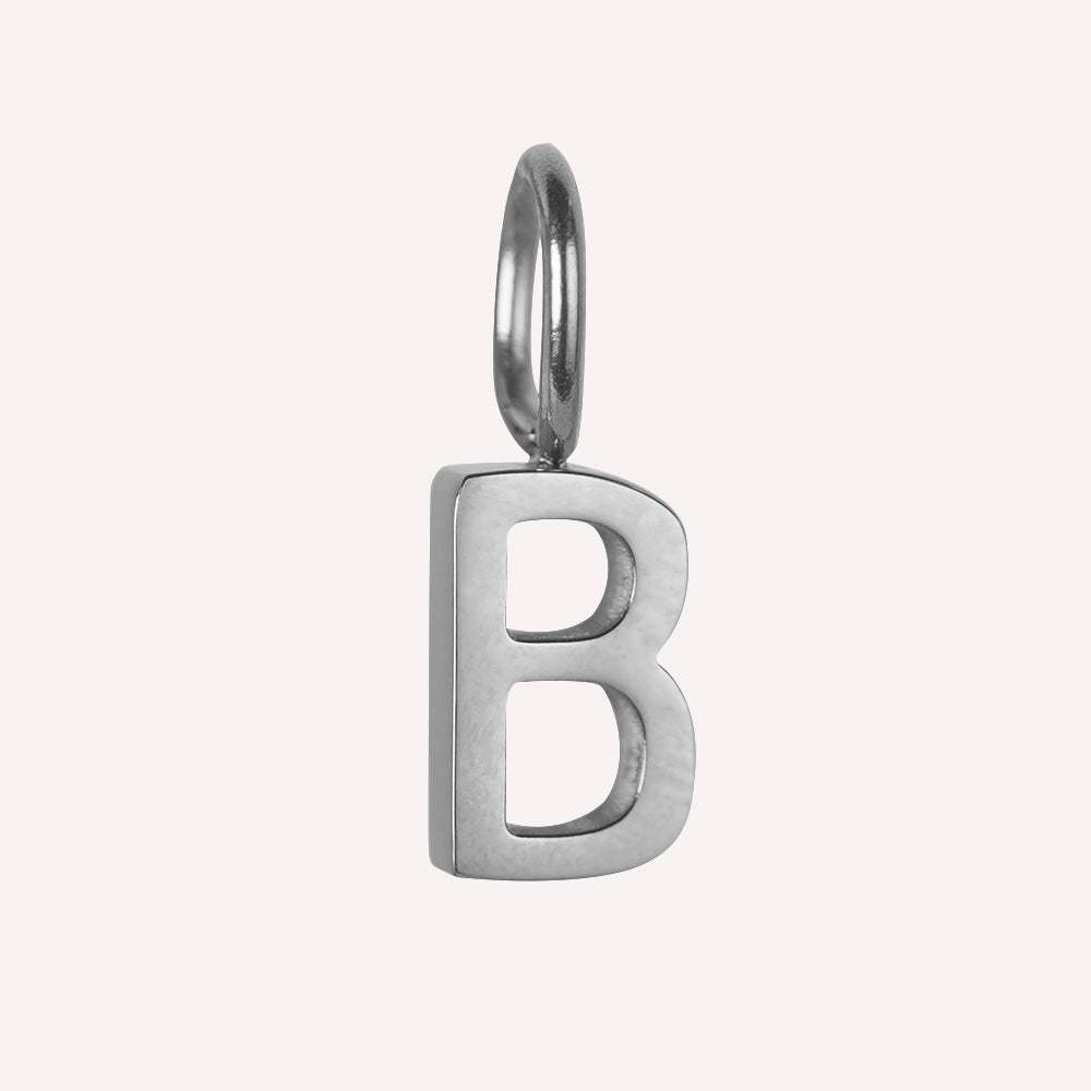 Edelstahl Anhänger Buchstabe gold & silber