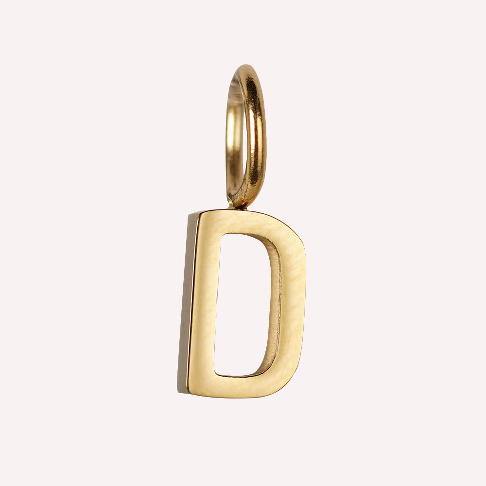 Edelstahl Anhänger Buchstabe gold & silber
