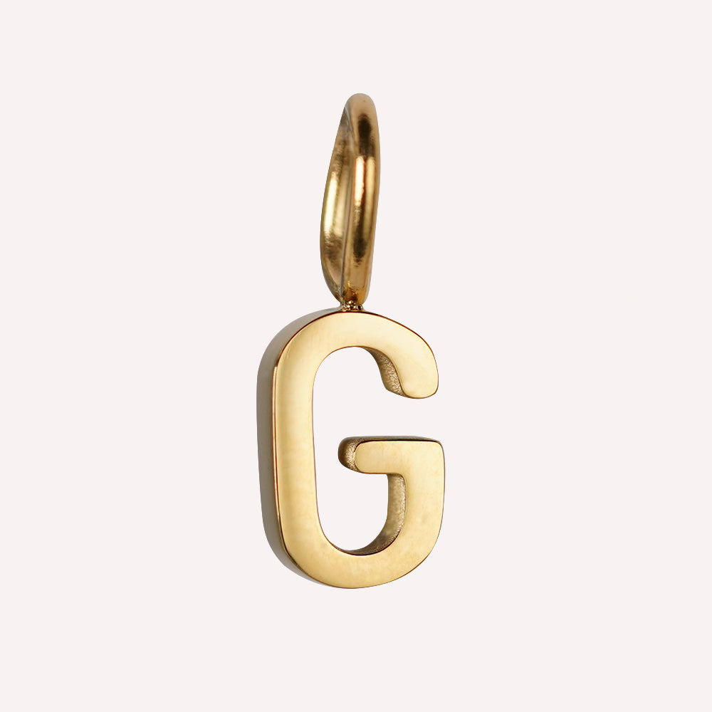 Edelstahl Anhänger Buchstabe gold & silber