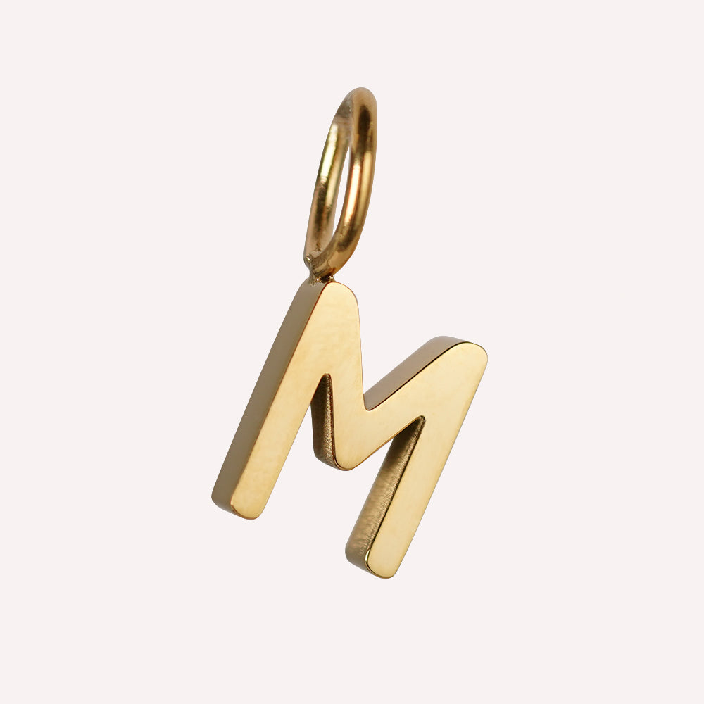 Edelstahl Anhänger Buchstabe gold & silber