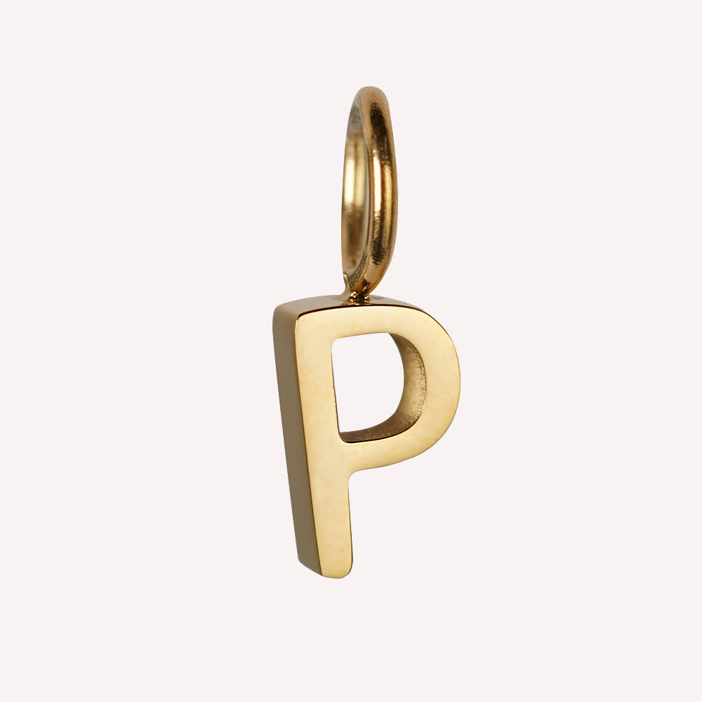 Edelstahl Anhänger Buchstabe gold & silber