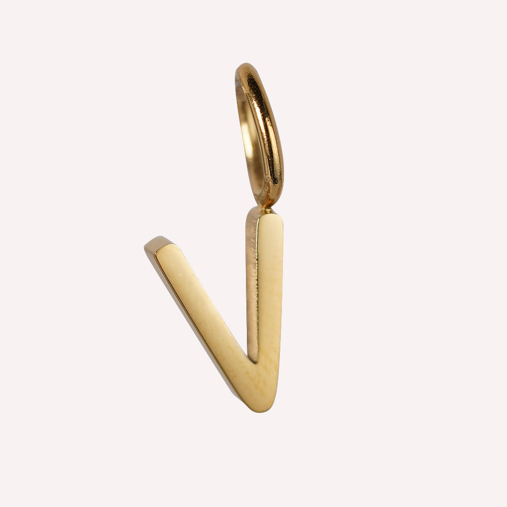 Edelstahl Anhänger Buchstabe gold & silber