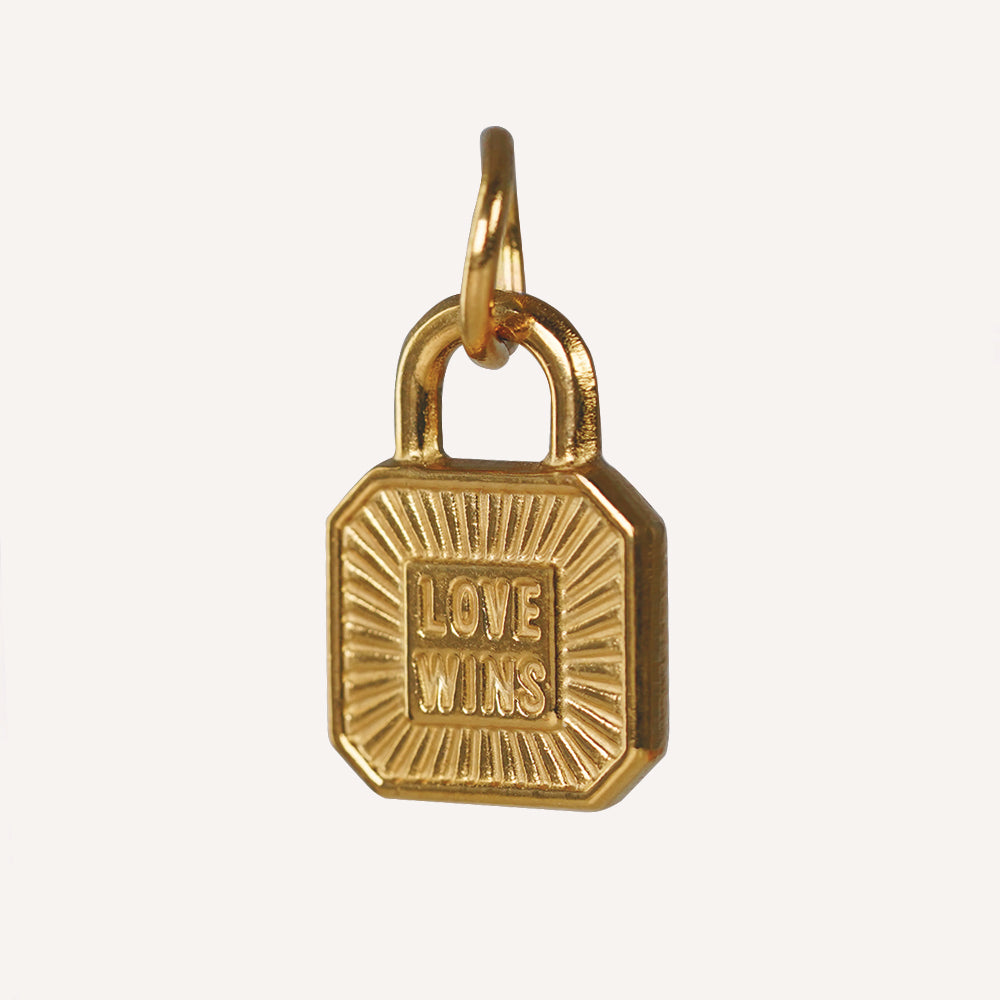 Edelstahl Anhänger Love wins gold & silber für Mix & Match - myGreta Charms