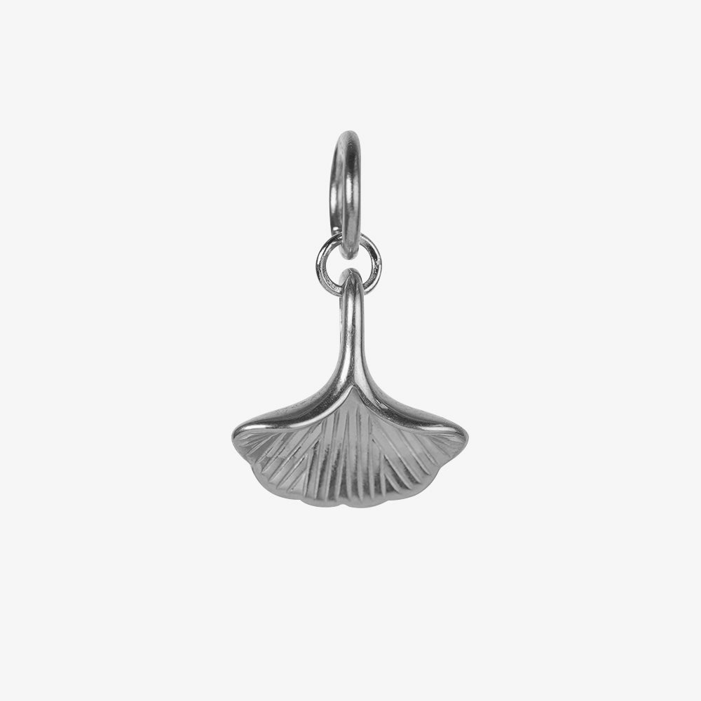 Edelstahl Anhänger Gingoblatt gold & silber