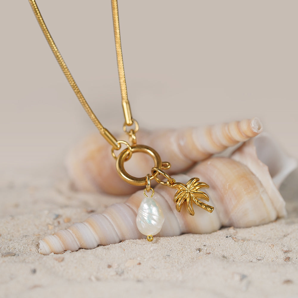 Edelstahl Anhänger Palme gold & silber für Mix & Match - myGreta Charms