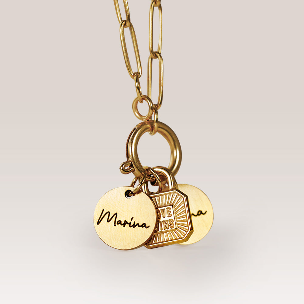 Edelstahl Gliederkette gold & silber für Charms Mix & Match - myGreta Basic Paperclip