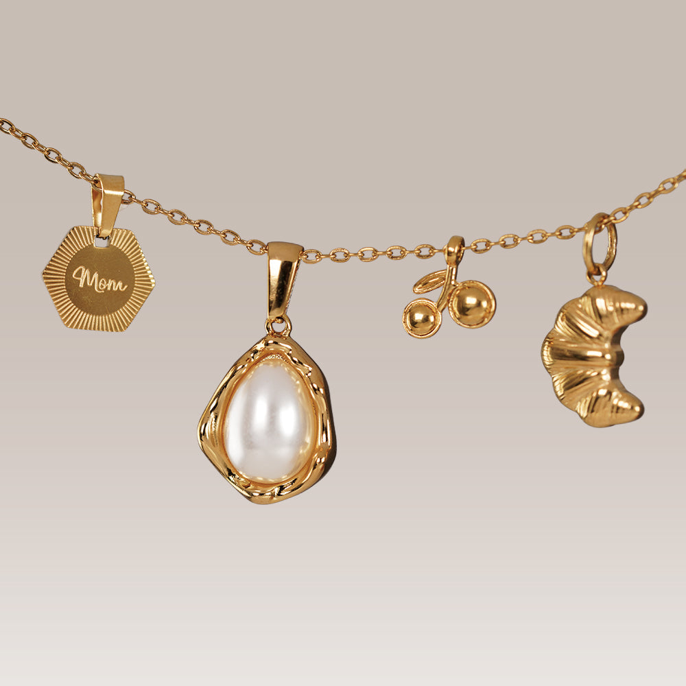 Edelstahl Anhänger Kirsche gold & silber für Mix & Match - myGreta Charms