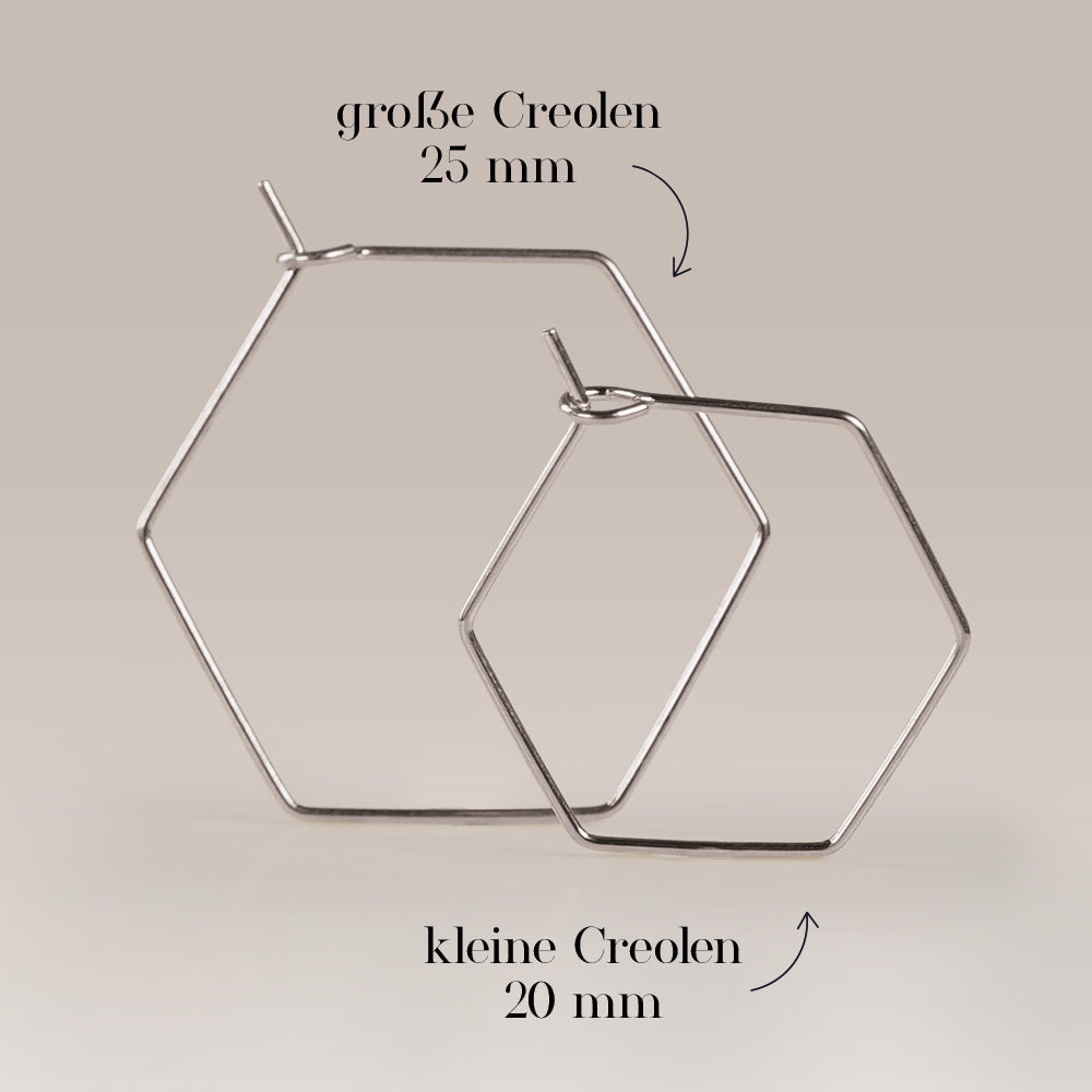 Edelstahl Hexagon Ohrringe gold & silber für Charms Mix & Match - myGreta Basic