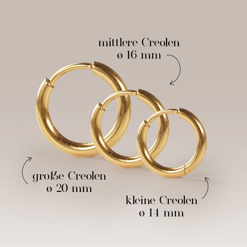 Edelstahl Creolen gold & silber für Charms Mix & Match - myGreta Basic