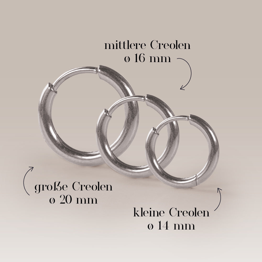 Edelstahl Creolen gold & silber für Charms Mix & Match - myGreta Basic