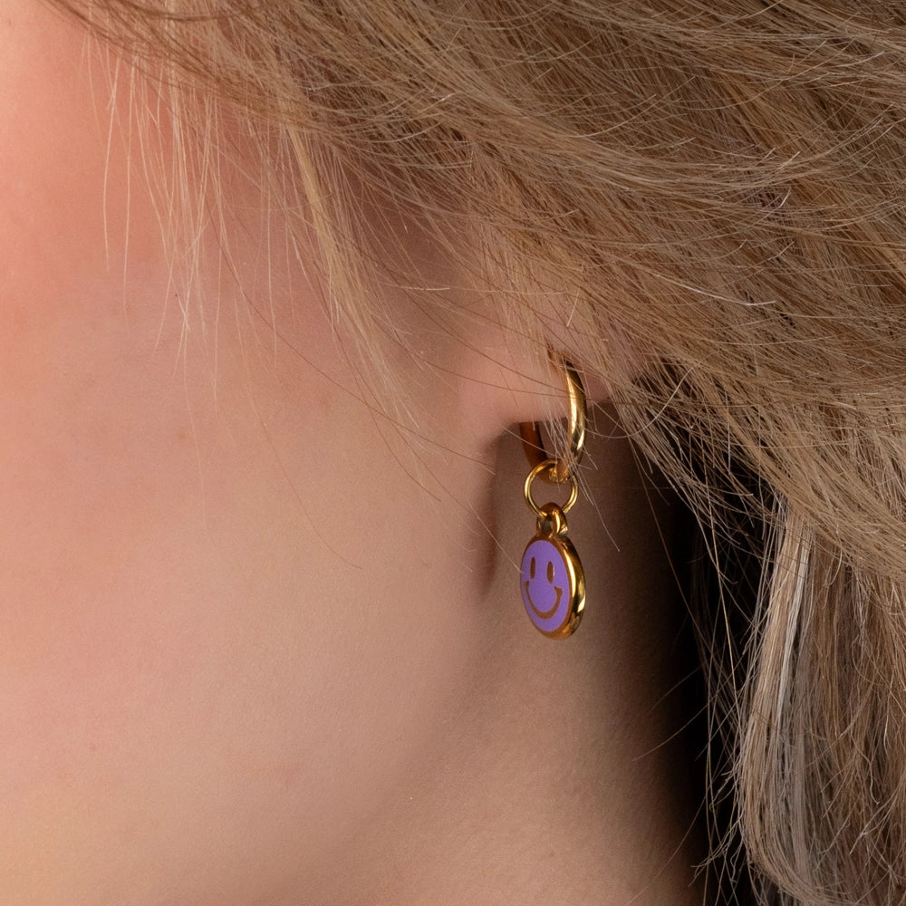 Edelstahl Anhänger Smiley gold für Mix & Match - myGreta Charms