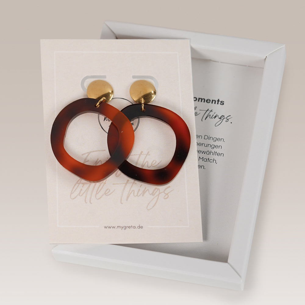 Moderne Statement Ohrringe – Leo & Gold Ohrhänger von myGreta